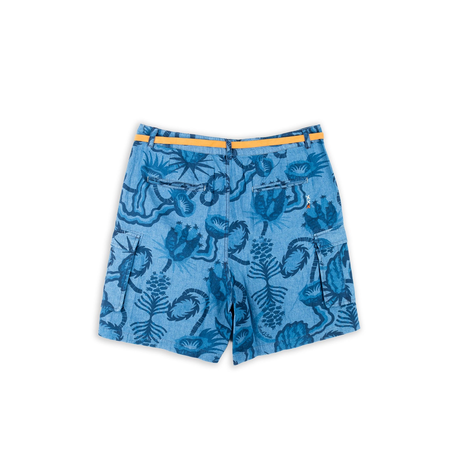 Calção Cargo Homem Scotch & Soda Azul com Padrão Botânico