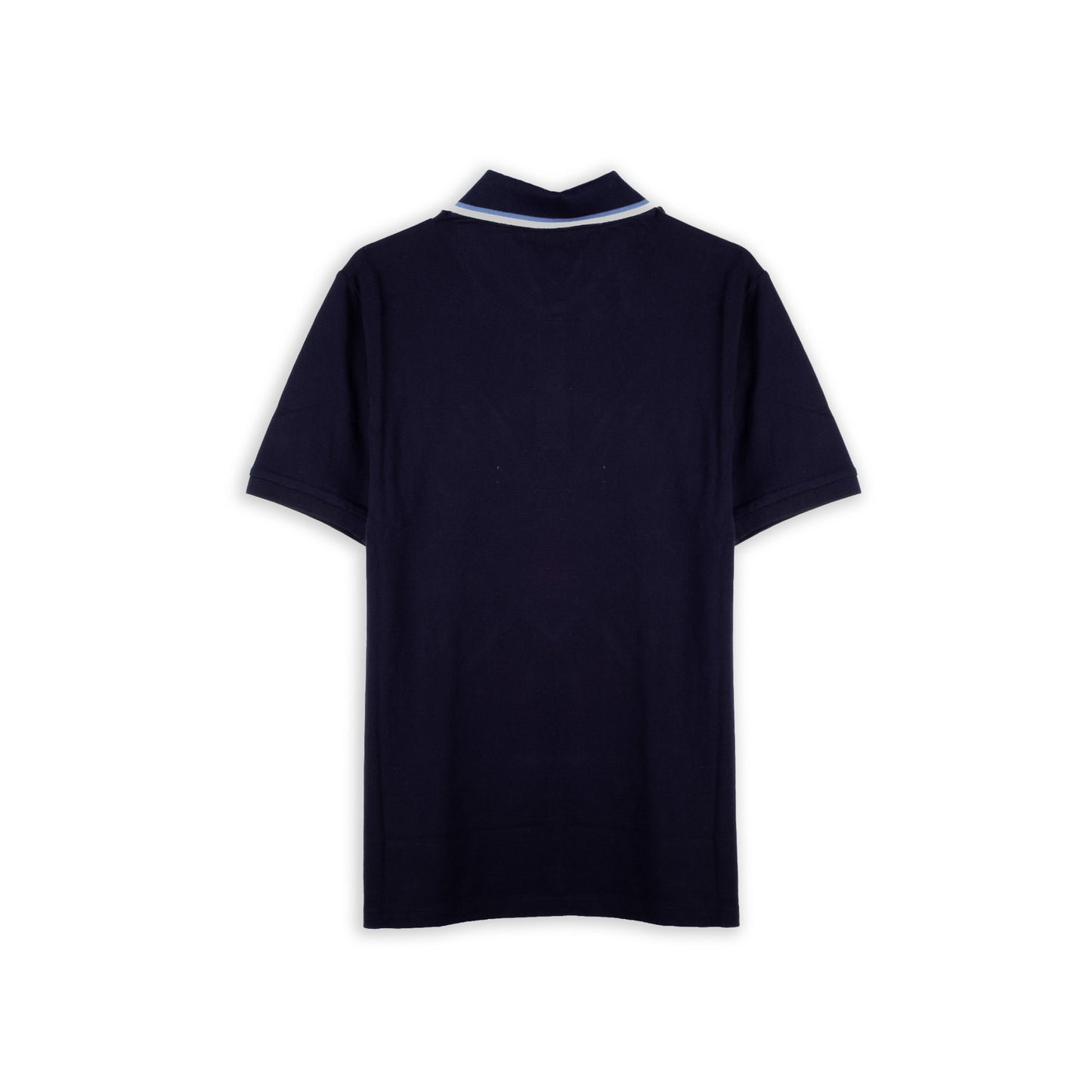 Polo Homem Yes Zee Azul-Marinho com Gola Contrastante