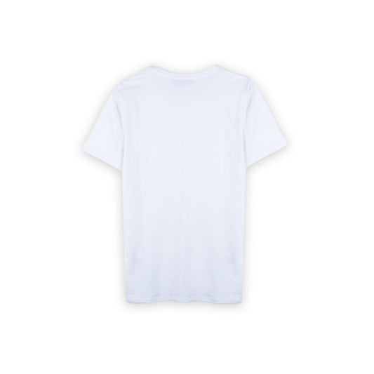 T-Shirt Curta Homem Yes Zee Branca com Decote em V