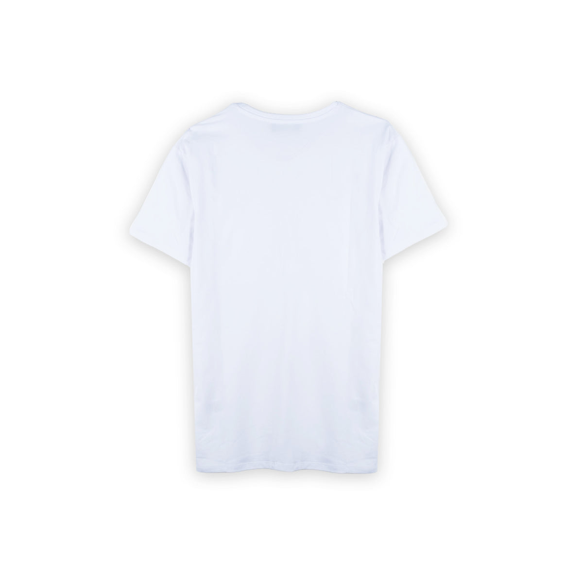 T-Shirt Curta Homem Yes Zee Branca com Decote em V