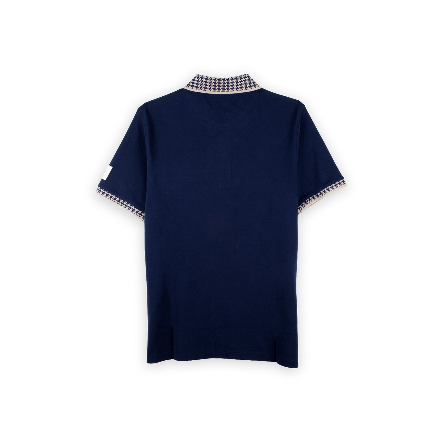 Polo Homem Yes Zee Azul-Marinho com Gola Estampada