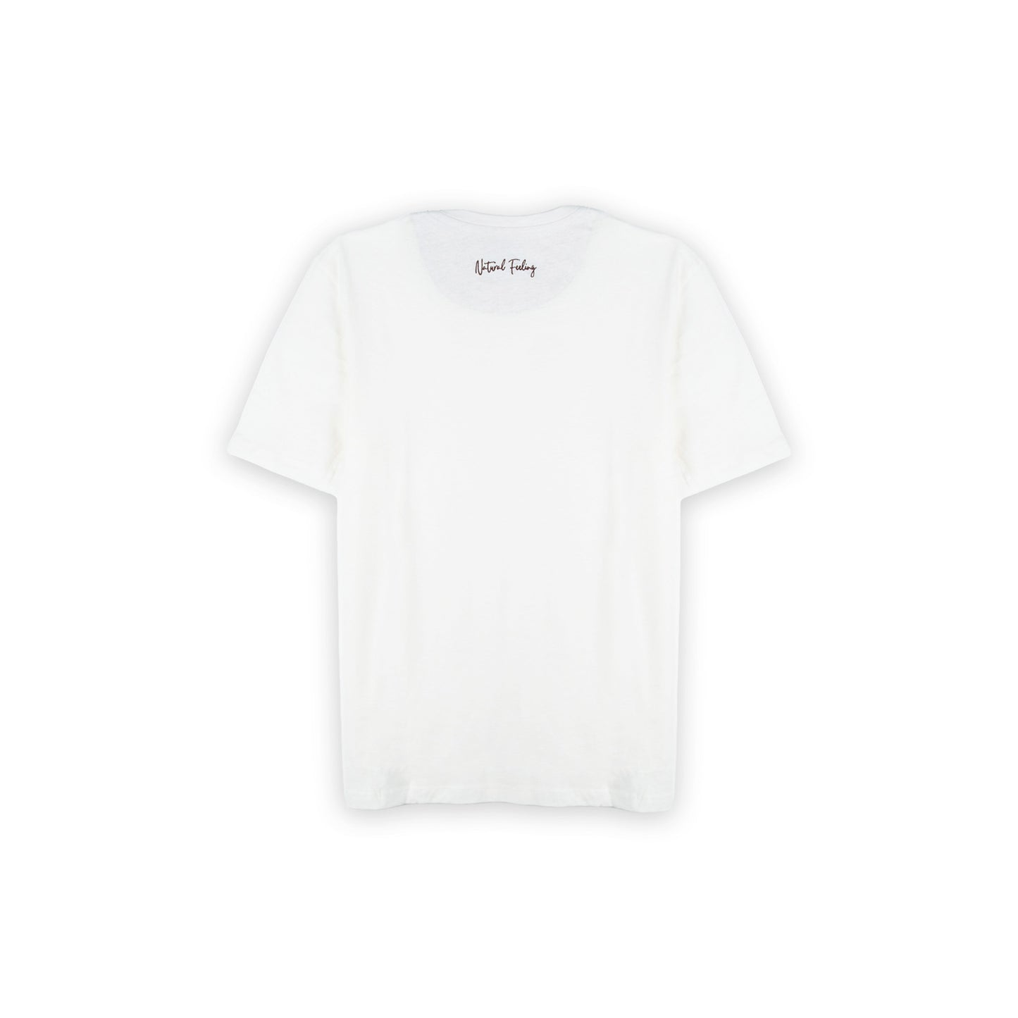 T-Shirt Curta Homem Yes Zee Branca com Aplicação no Rebordo