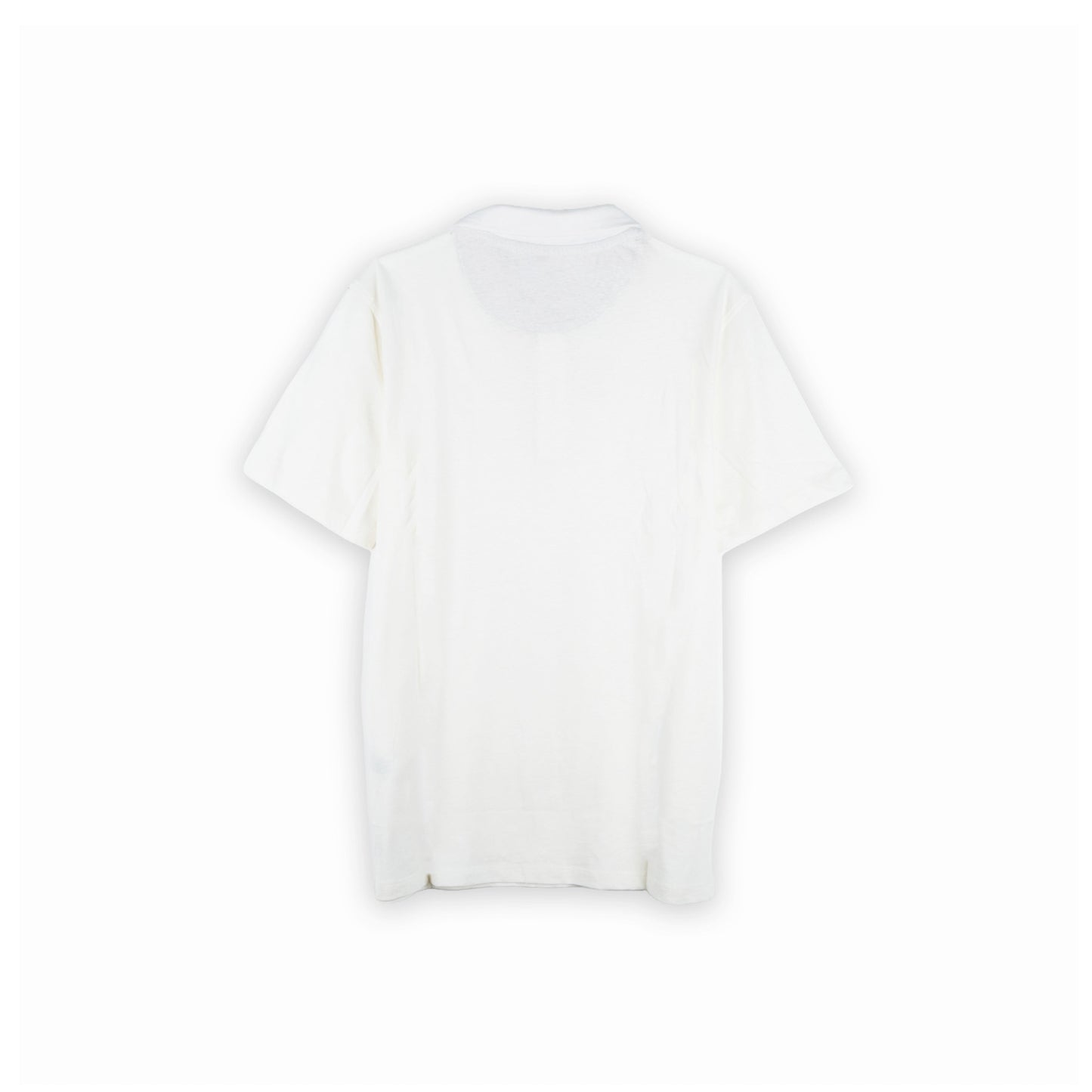 Polo Homem Yes Zee Branco com Botões Contrastantes