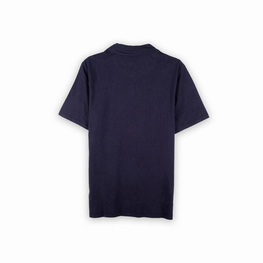 Polo Homem Yes Zee Azul-Marinho com Botões Contrastantes
