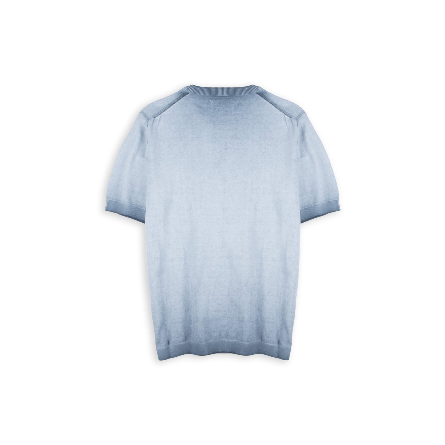Camisola Homem Replay Azul Claro de Manga Curta com Logótipo Bordado