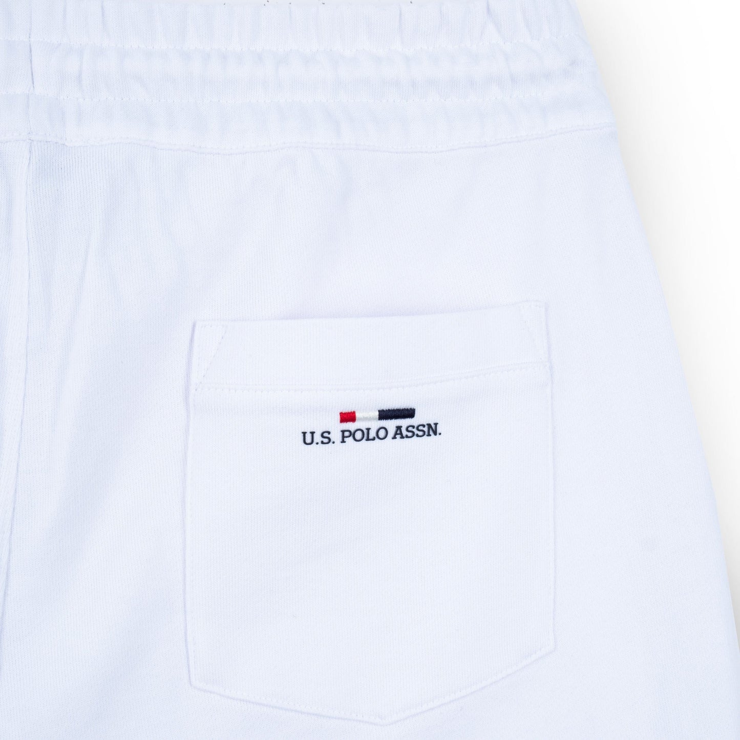 Calções Treino Homem US Polo Brancos com Logótipo Azul