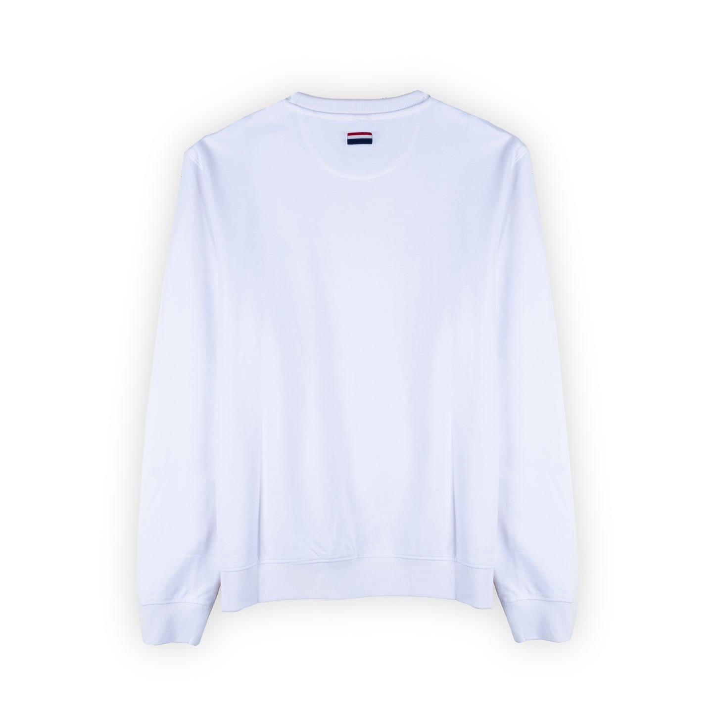 Camisola Homem US Polo Branca com Logo Bordado no Peito e Gola Redonda