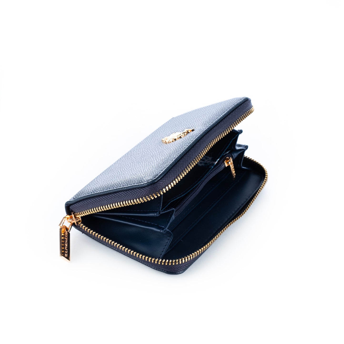 Porta Moedas Mulher US Polo Azul com Detalhe Metálico