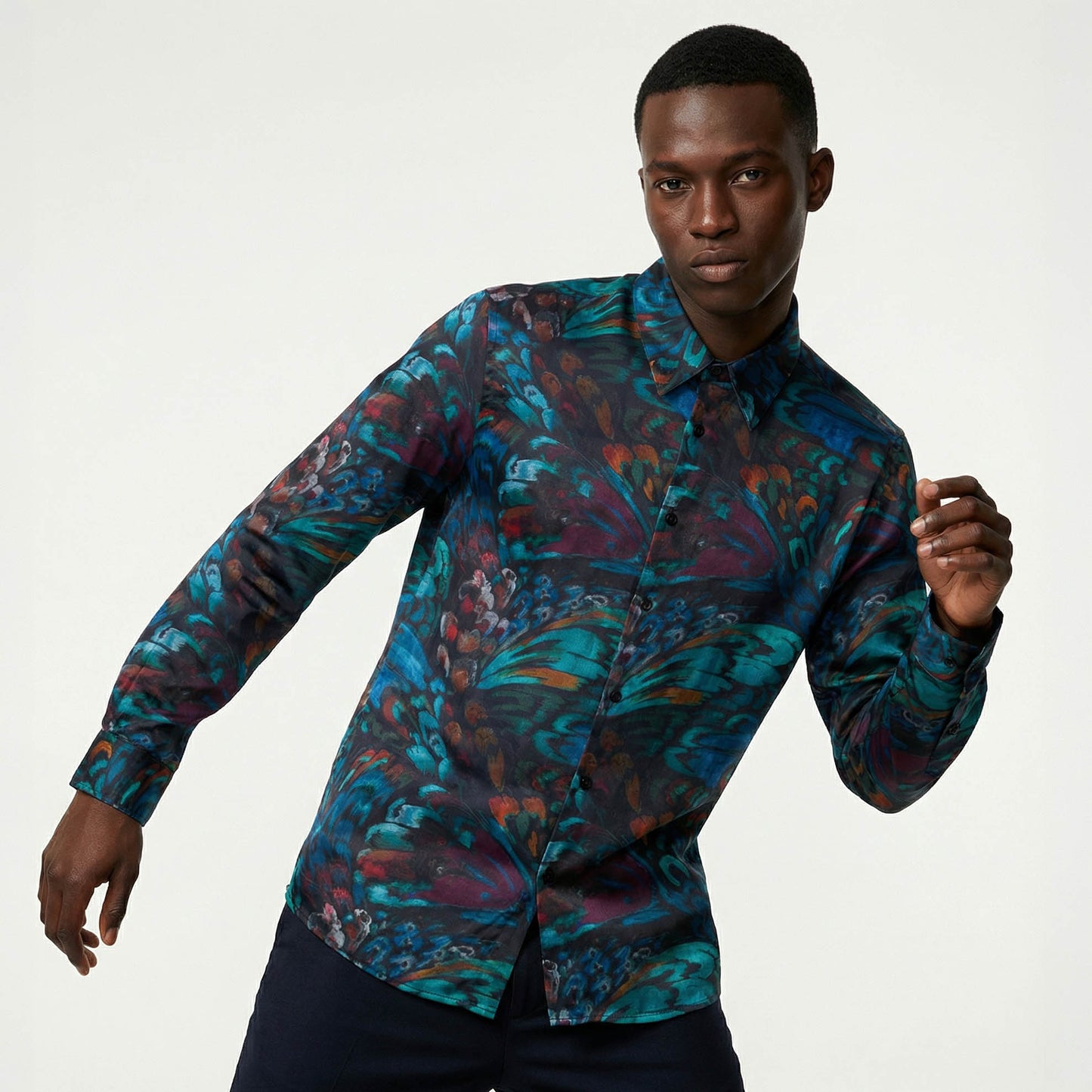 Camisa Homem Scotch & Soda Multicolor com Padrão Tropical