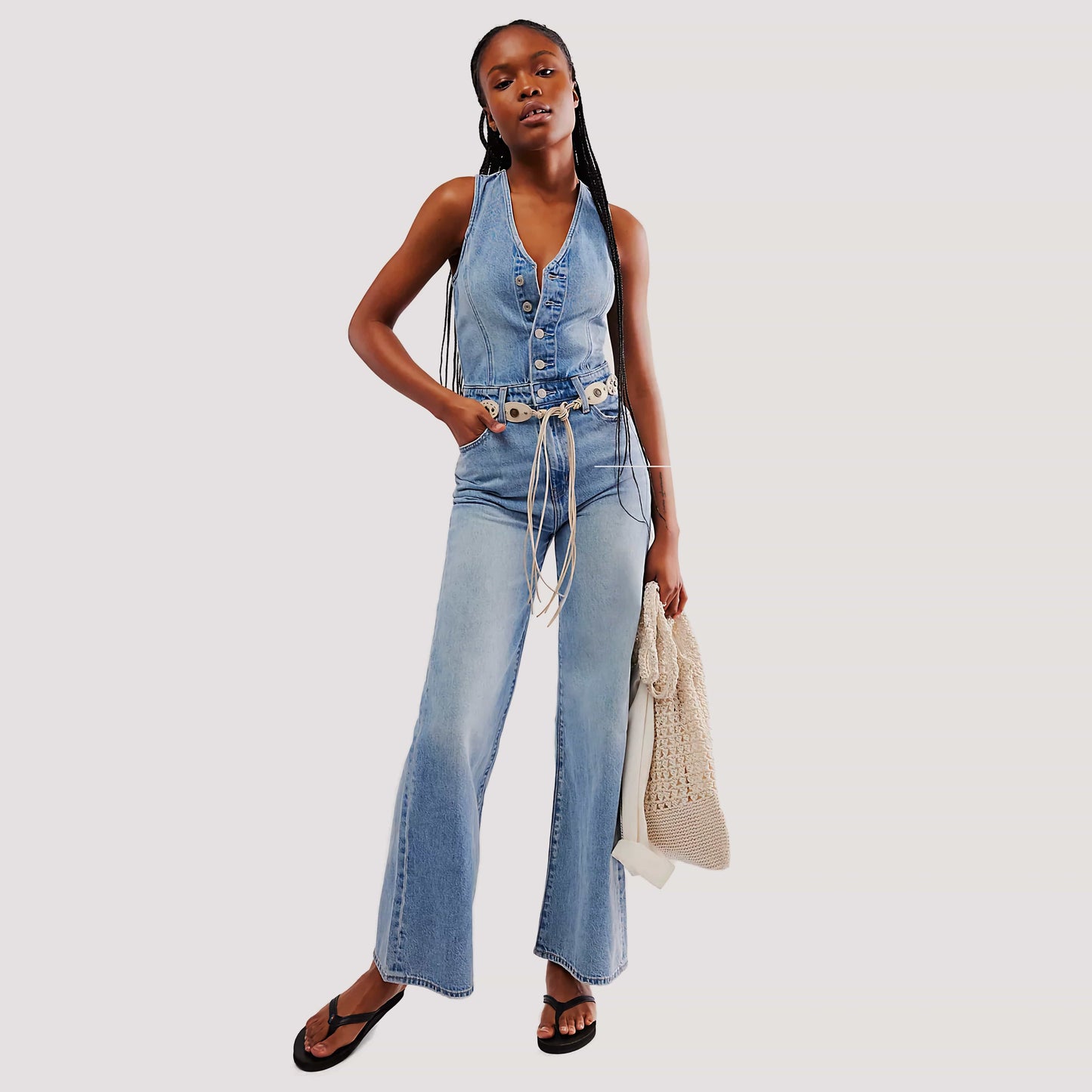 Jumpsuit Levis DENIM VEST WIDELEG JUMPSUIT