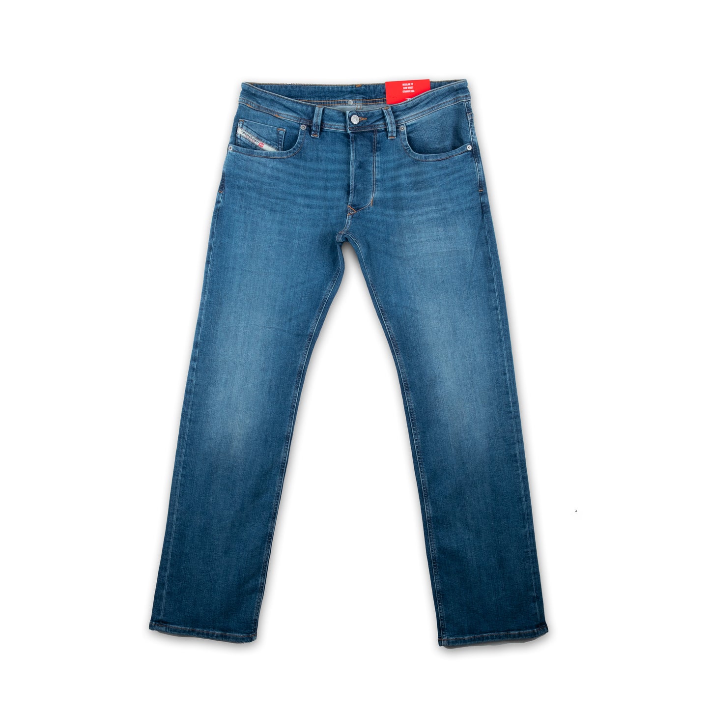 Calças Jeans Homem Diesel Azul Médio Slim Fit com Efeito Lavado