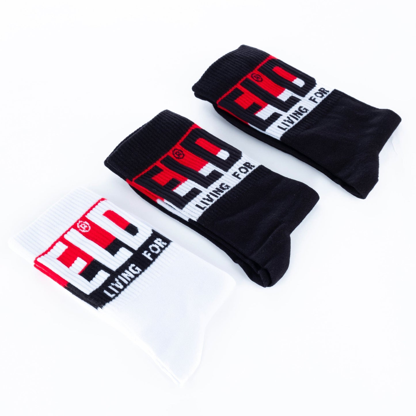 Meias Homem Diesel Pretas com Logótipo Vermelho