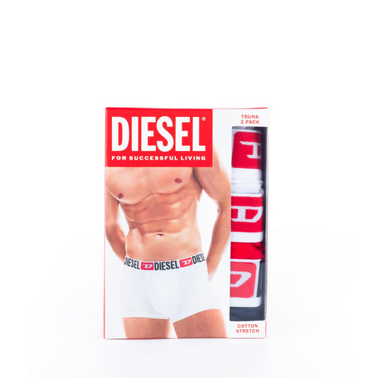 Boxers Homem Diesel Pack 3 Algodão com Cintura Logotipada