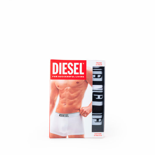 Boxers Homem Diesel Brancos com Logótipo Elástico e Corte Confortável