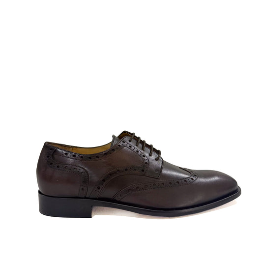 Sapatos Homem Castanhos em Pele com Atacadores, Made in Portugal
