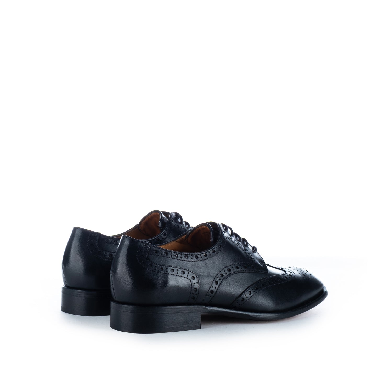 Sapatos de Homem VISAR em Preto – Oxford em Pele com Detalhe Brogue