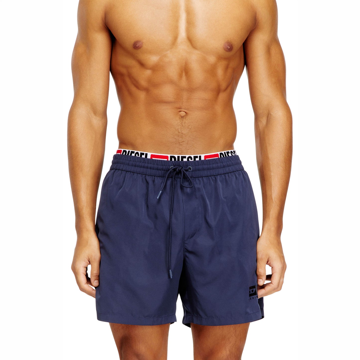 Calções de Banho Homem Diesel Azul Marinho com Logo Discreto e Cintura Elástica