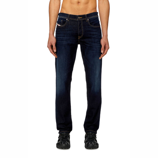 Calças Jeans Homem Diesel Azul Escuro Slim Fit com Lavagem Desgastada