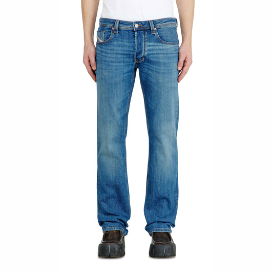 Calças Jeans Homem Diesel Azul Médio Slim Fit com Efeito Lavado