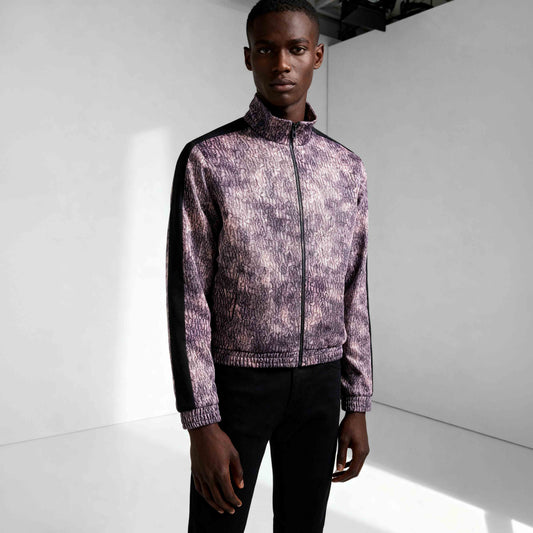 Casaco Homem Just Cavalli Multicolor Padrão Abstrato com Fecho Zip