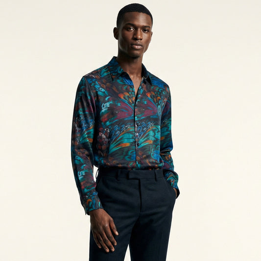 Camisa Homem Scotch & Soda Multicolor com Padrão Tropical