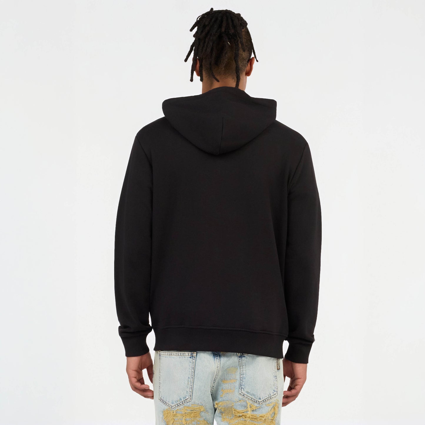 Casaco Homem Just Cavalli Preto Hoodie com Capuz e Logo Discreto