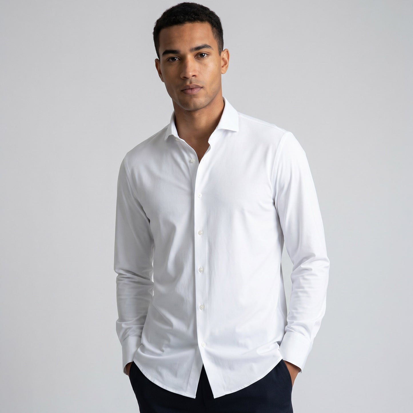Camisa Homem Social Yes Zee Branca Elegante
