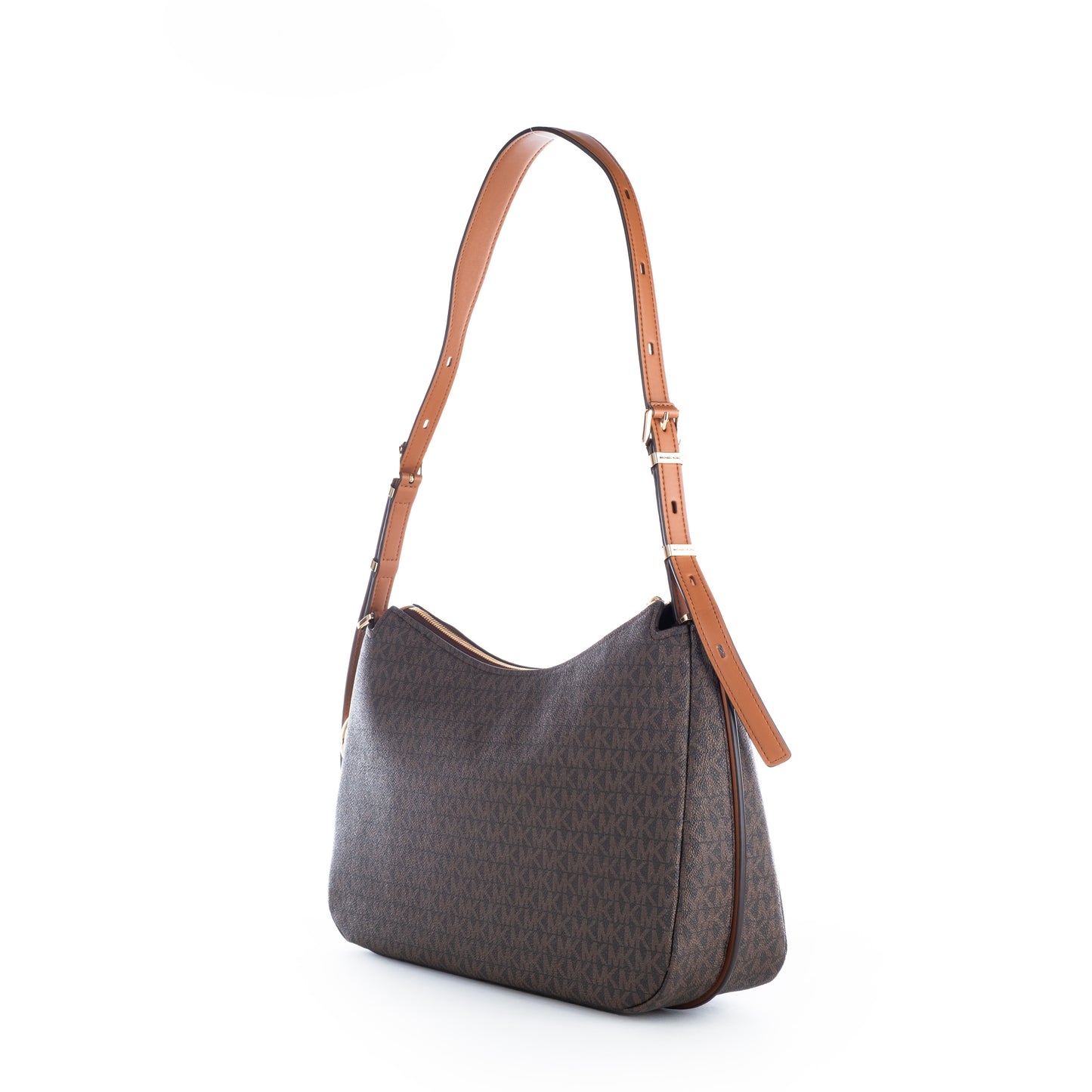 Bolsa de ombro Michael Kors Marrom Acorn com Monograma