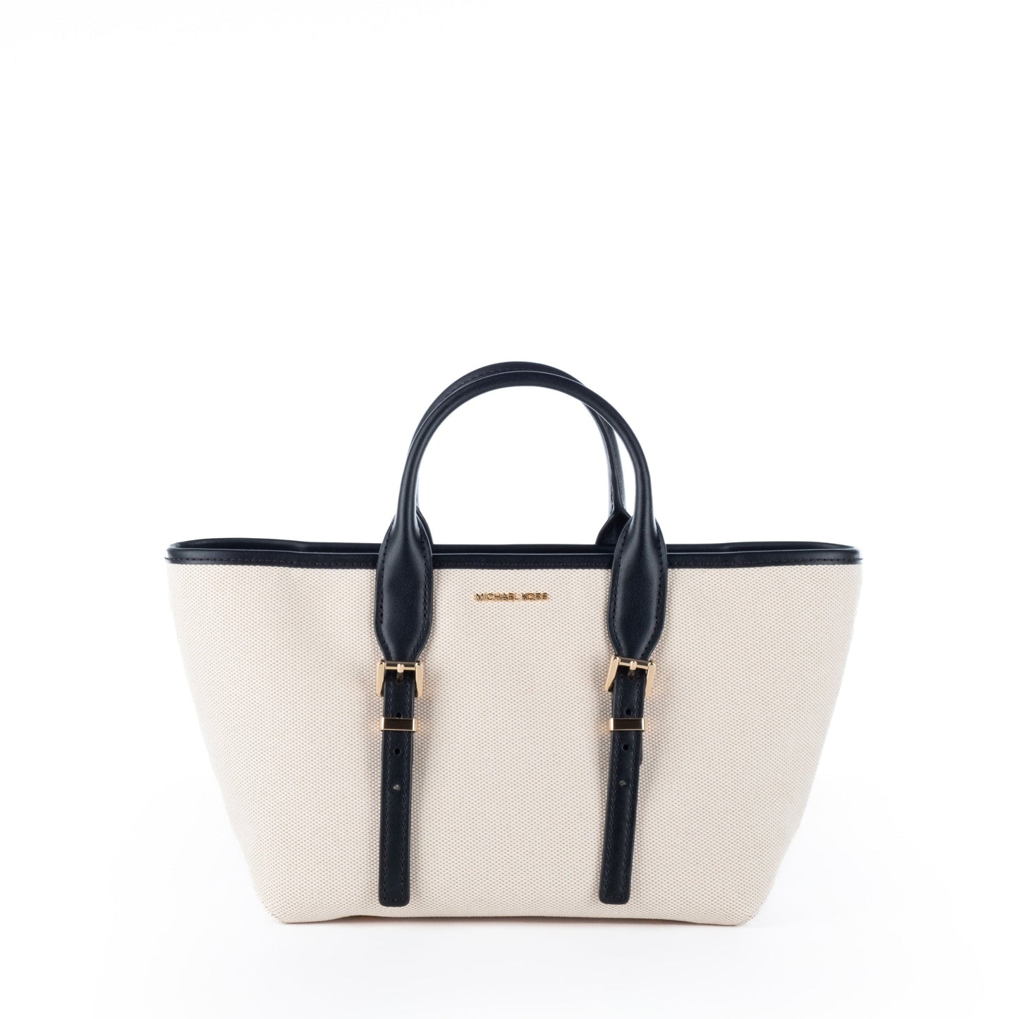 Bolsa Tote Bege com detalhes Pretos Michael Kors