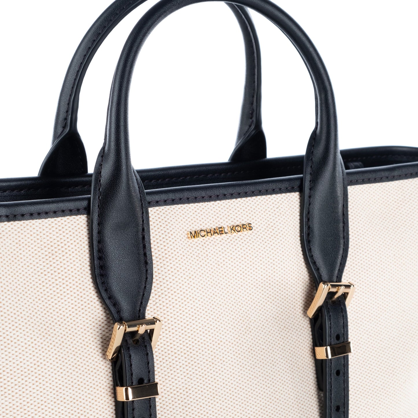 Bolsa Tote Bege com detalhes Pretos Michael Kors