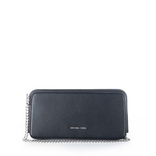 Bolsa Clutch Michael Kors Preta com Corrente Prateada