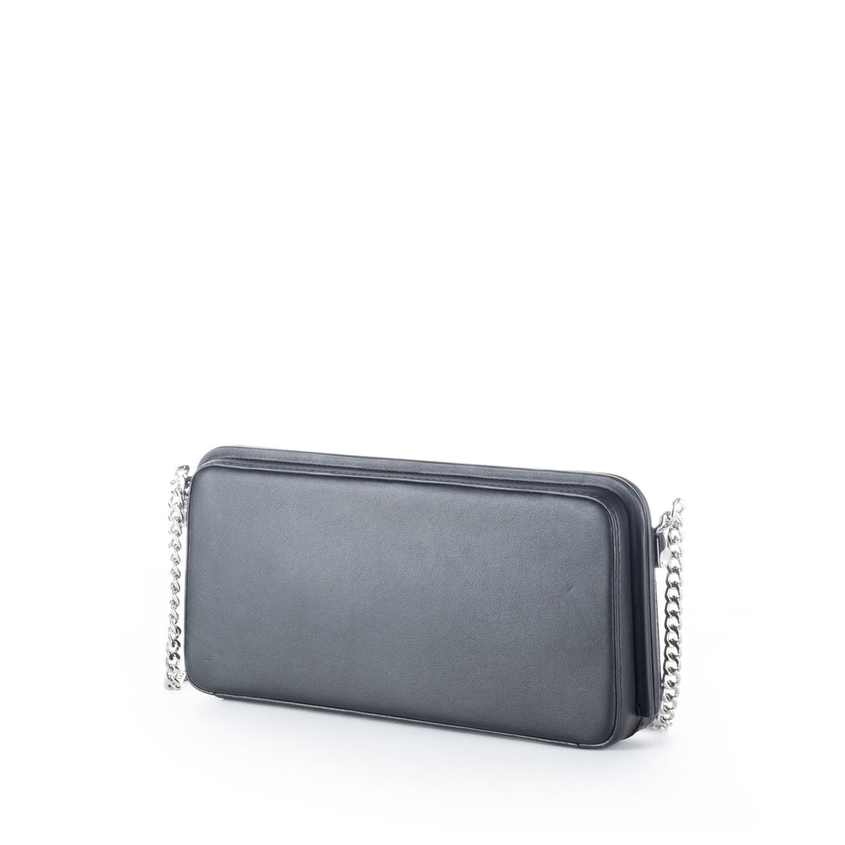 Bolsa Clutch Michael Kors Preta com Corrente Prateada
