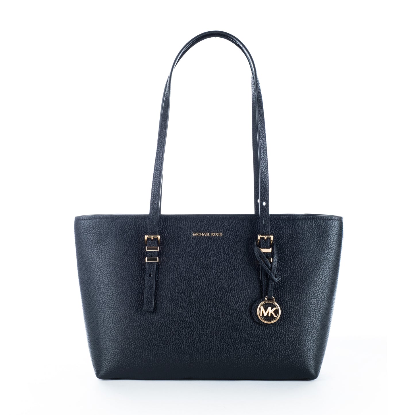 Bolsa Tote Michael Kors Preta com Detalhes Dourados