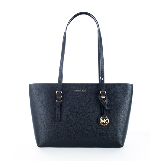 Bolsa Tote Michael Kors Preta com Detalhes Dourados