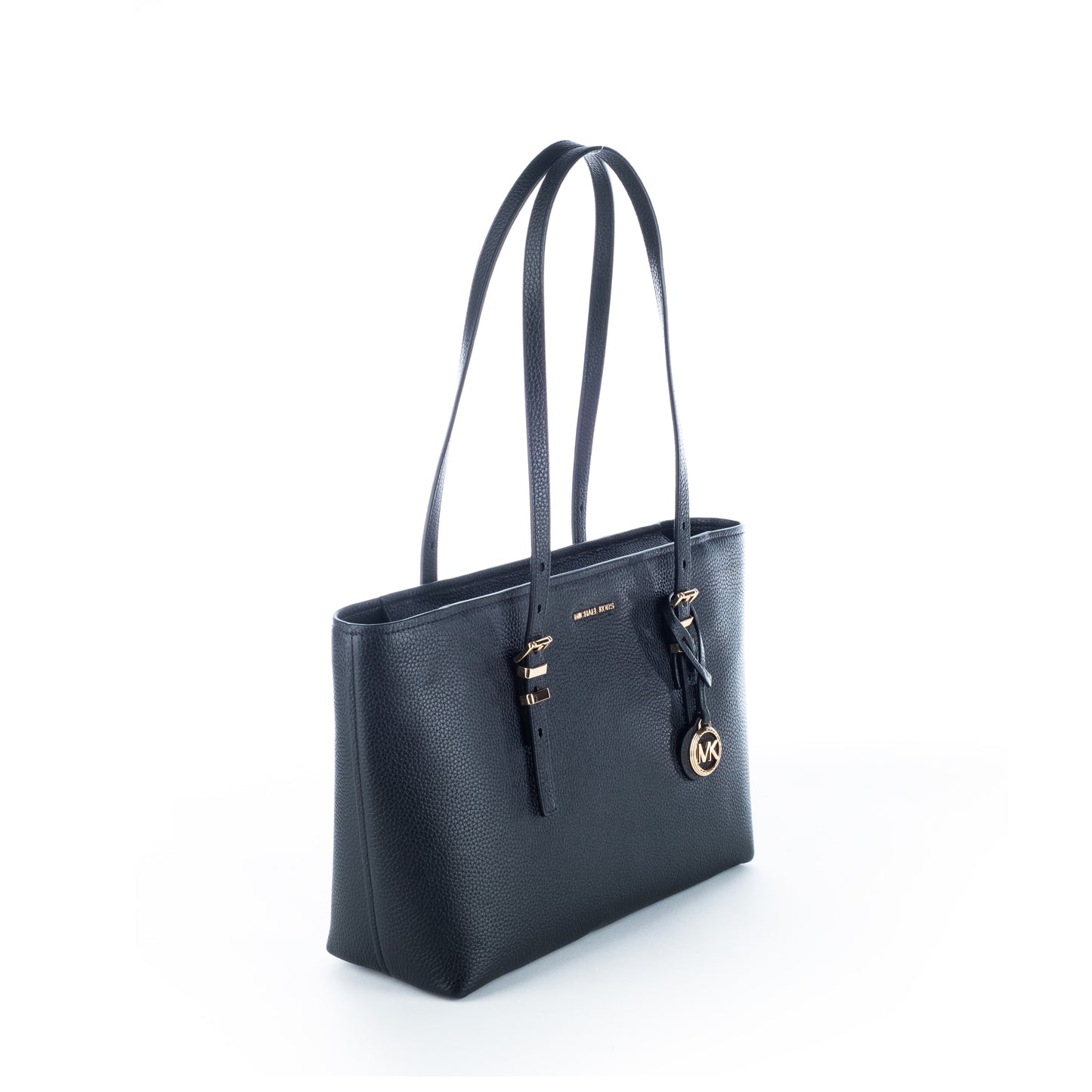 Bolsa Tote Michael Kors Preta com Detalhes Dourados