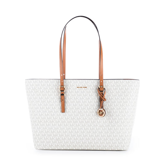 Bolsa Tote Michael Kors, Bege com Alças Caramelo, Detalhes Elegantes