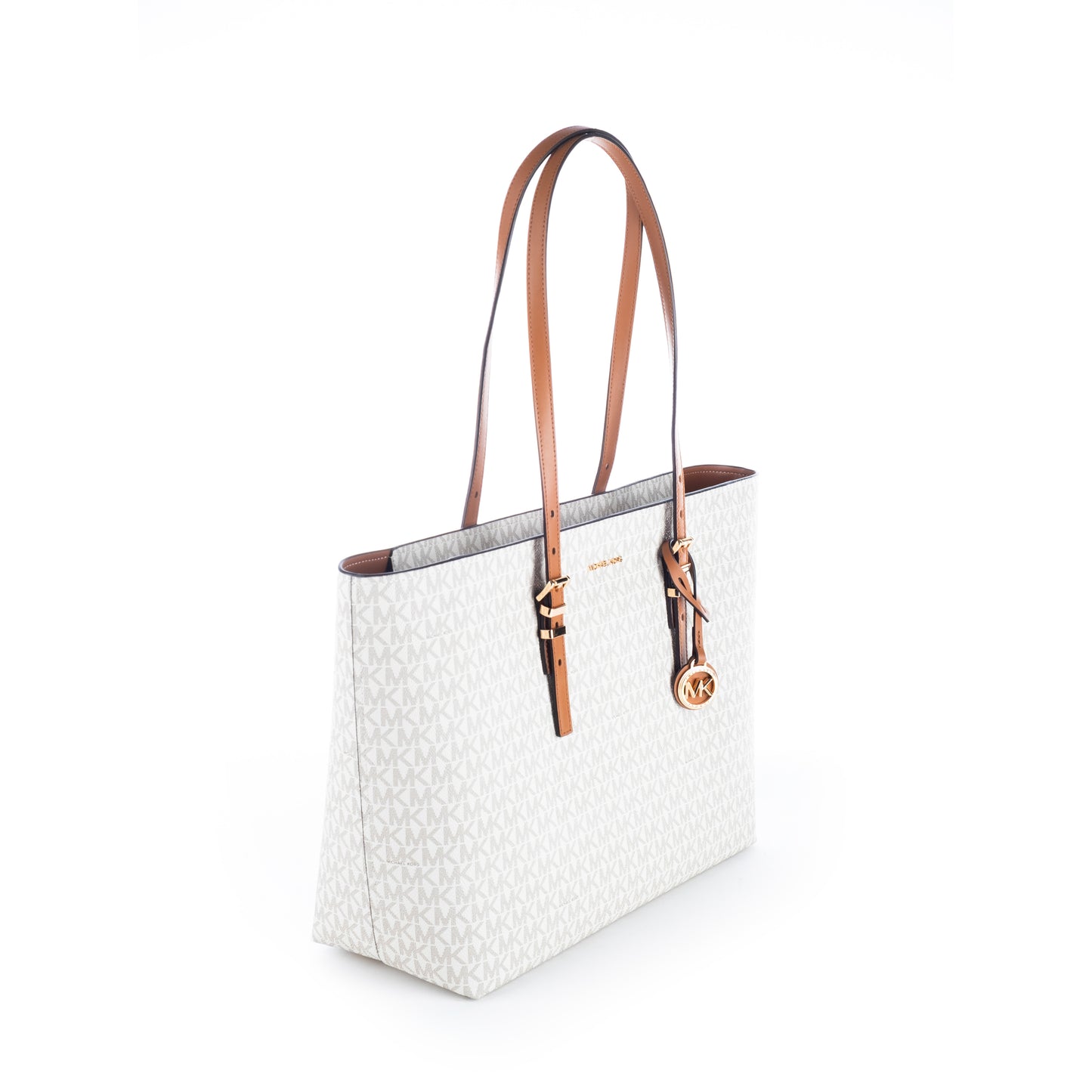 Bolsa Tote Michael Kors, Bege com Alças Caramelo, Detalhes Elegantes