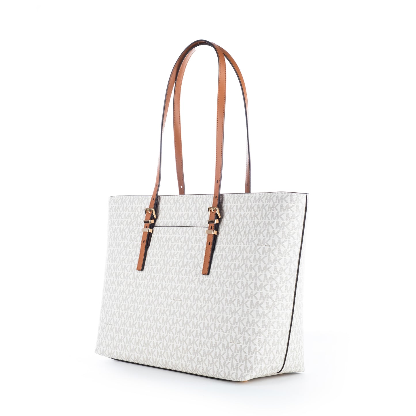 Bolsa Tote Michael Kors, Bege com Alças Caramelo, Detalhes Elegantes