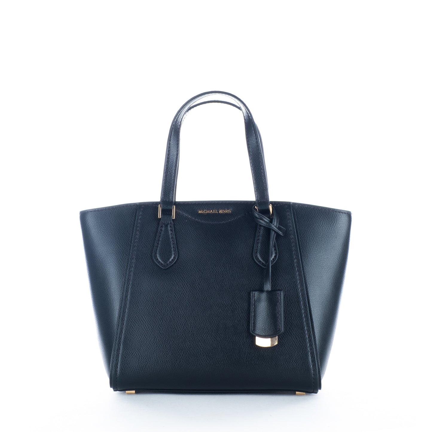 Bolsa Tote Michael Kors Preta em Pele Saffiano com Alças Estruturadas