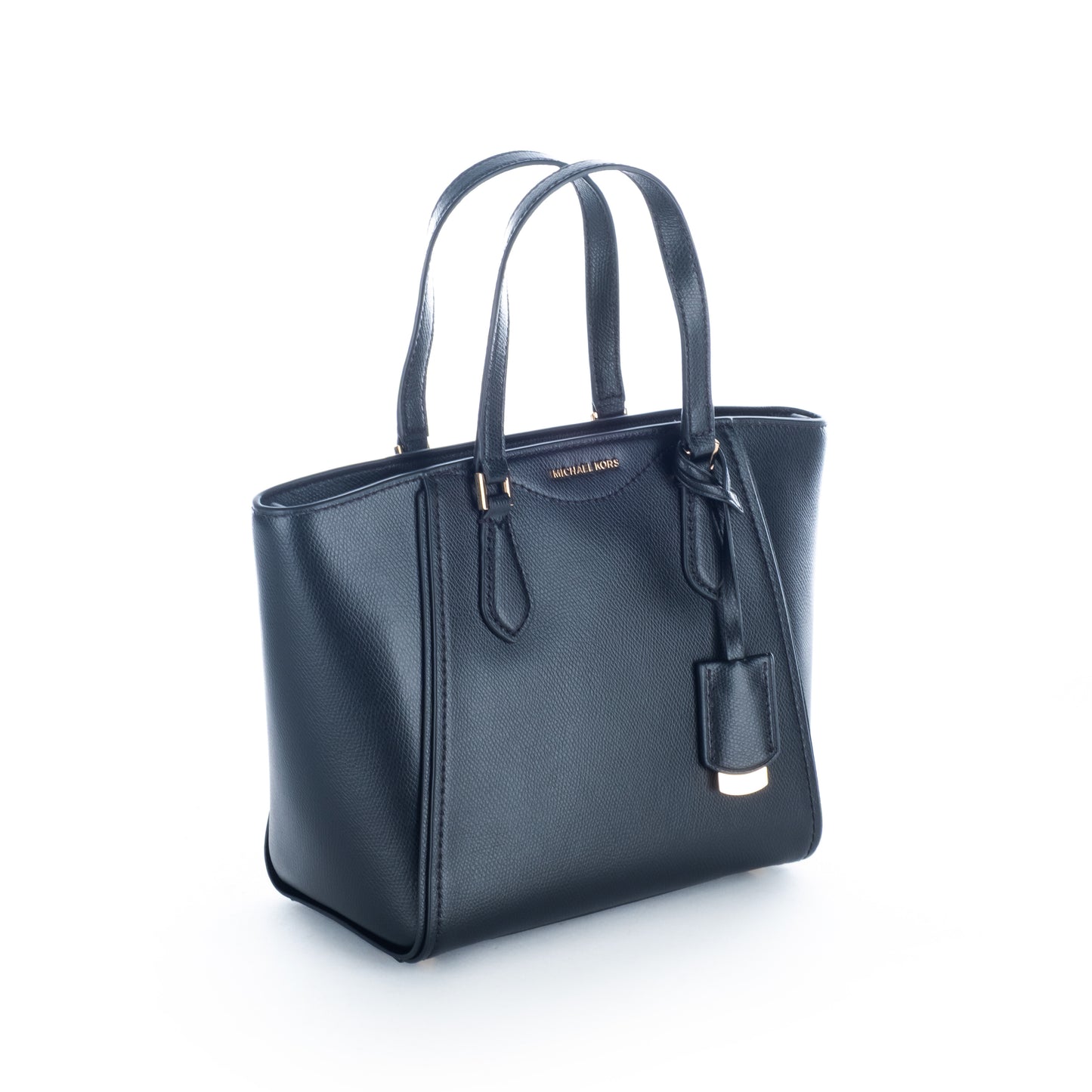 Bolsa Tote Michael Kors Preta em Pele Saffiano com Alças Estruturadas