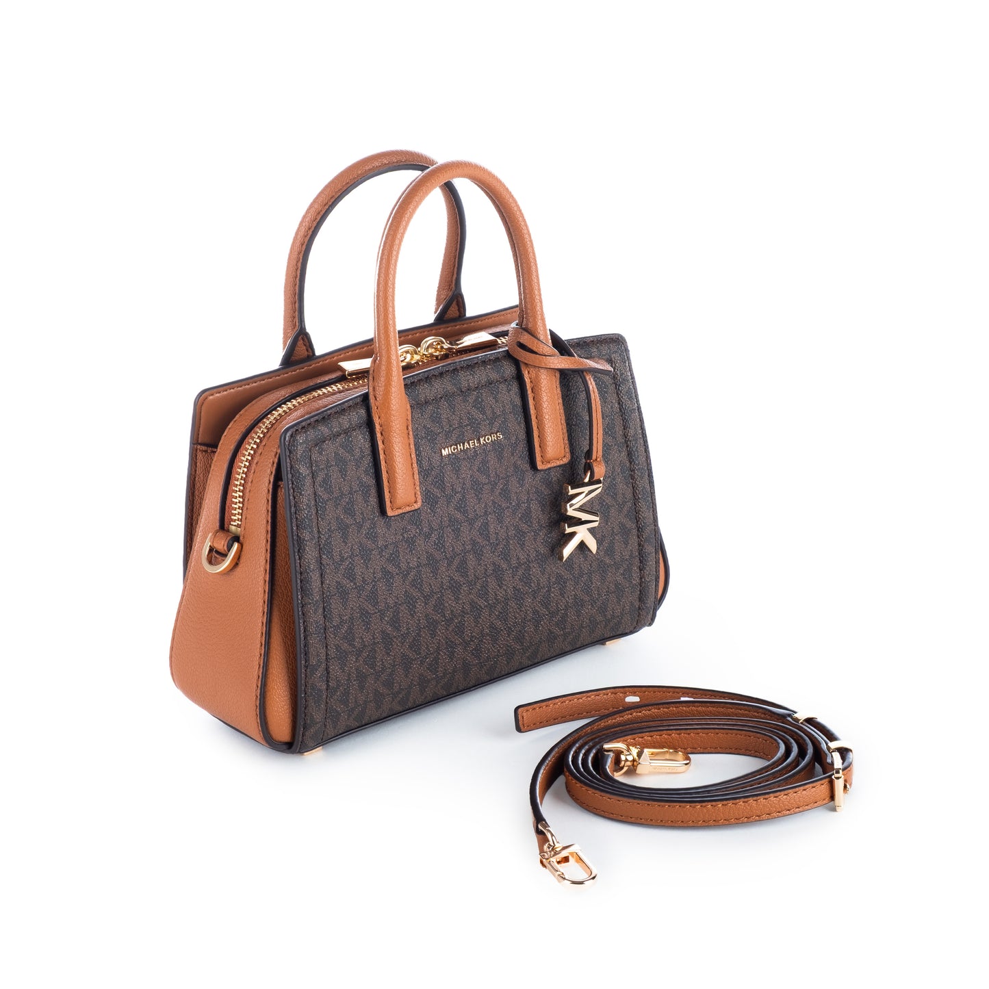 Bolsa Satchel Michael Kors Acorn – Elegante com monograma em couro