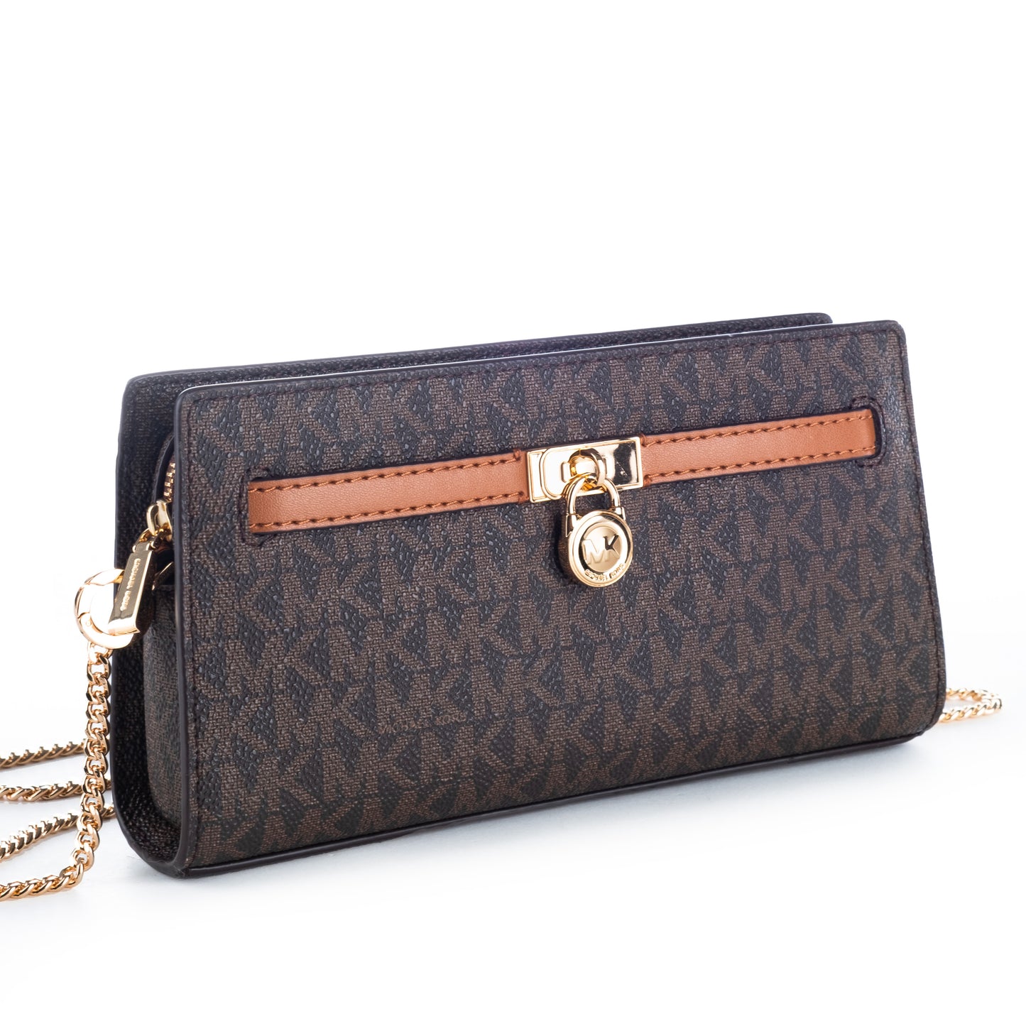 Bolsa carteira clutch Michael Kors Acorn Com Design Elegante e Detalhe em Corrente