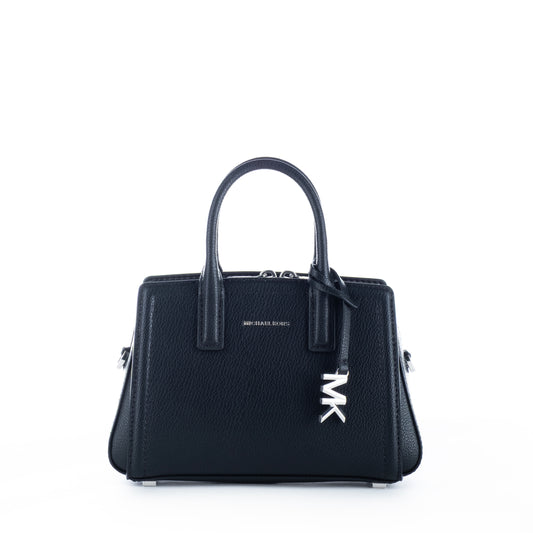 Bolsa Satchel Michael Kors Preta Com Detalhes Elegantes