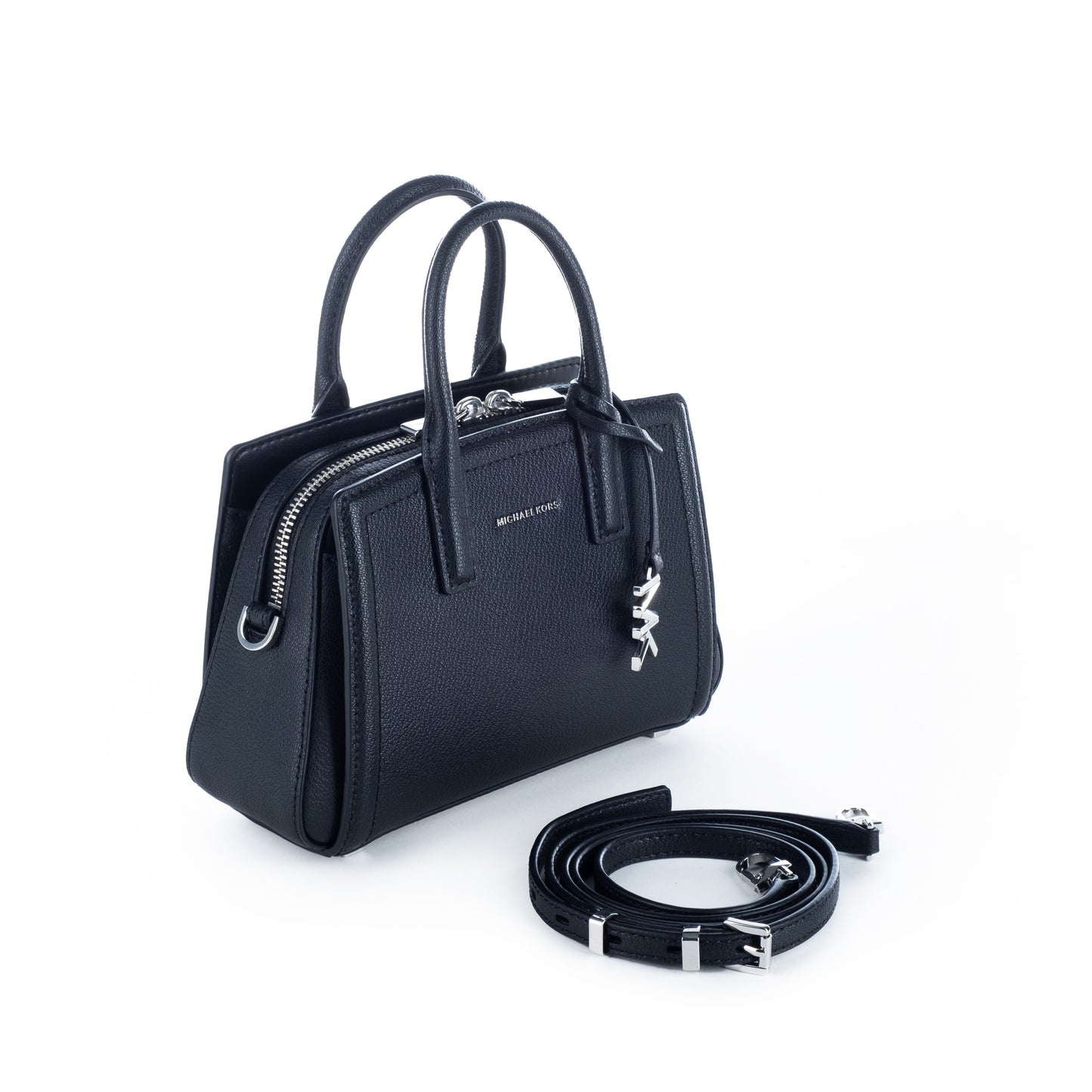 Bolsa Satchel Michael Kors Preta Com Detalhes Elegantes