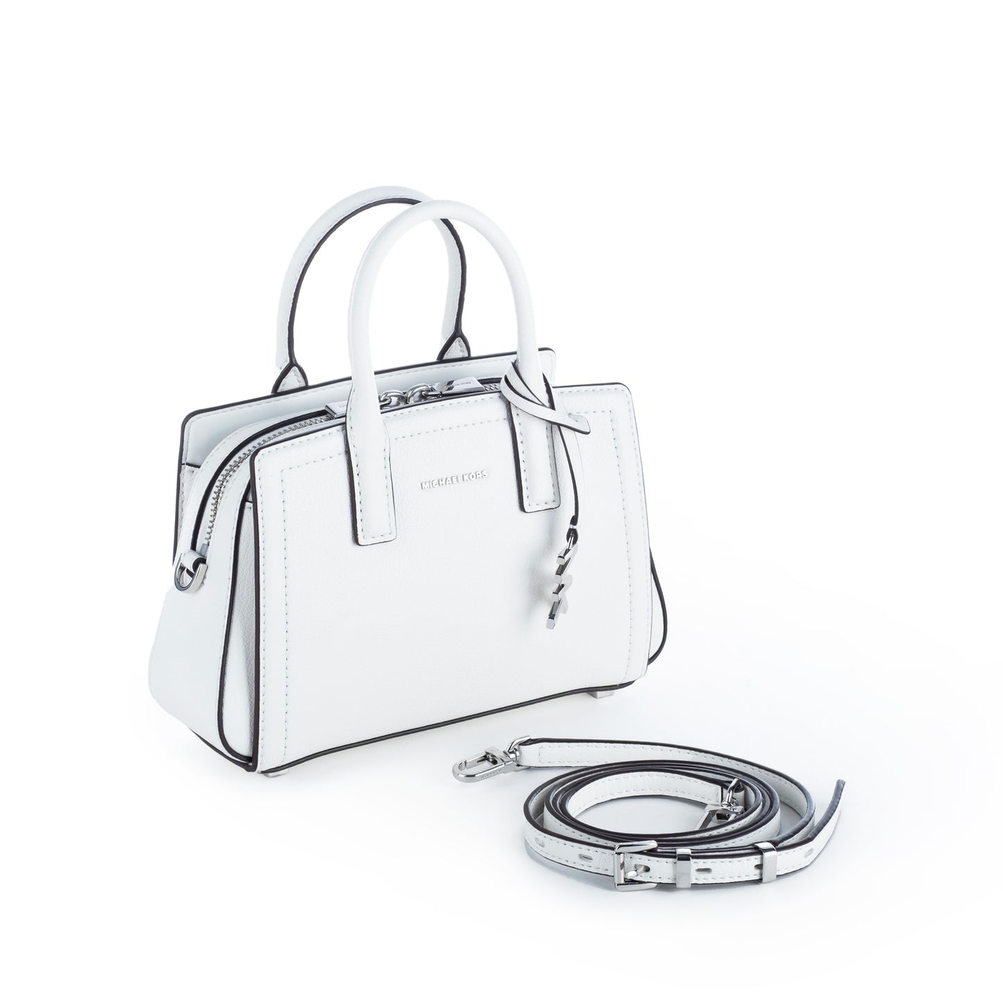 Bolsa Satchel Michael Kors Optic White com Detalhes Elegantes