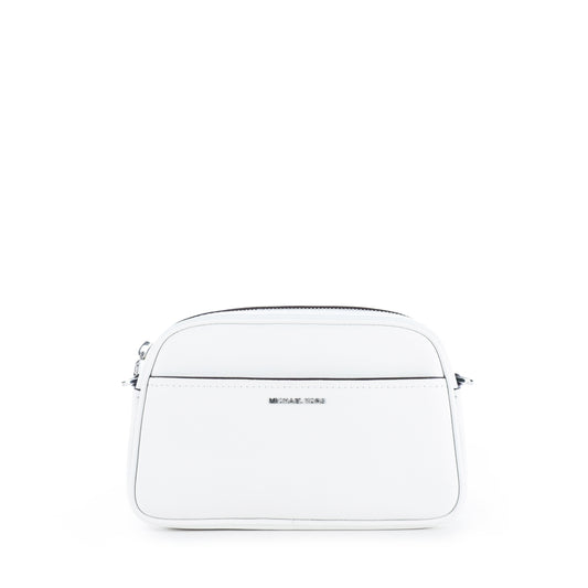 Bolsa Tiracolo Michael Kors Branca Optic com Detalhes Elegantes