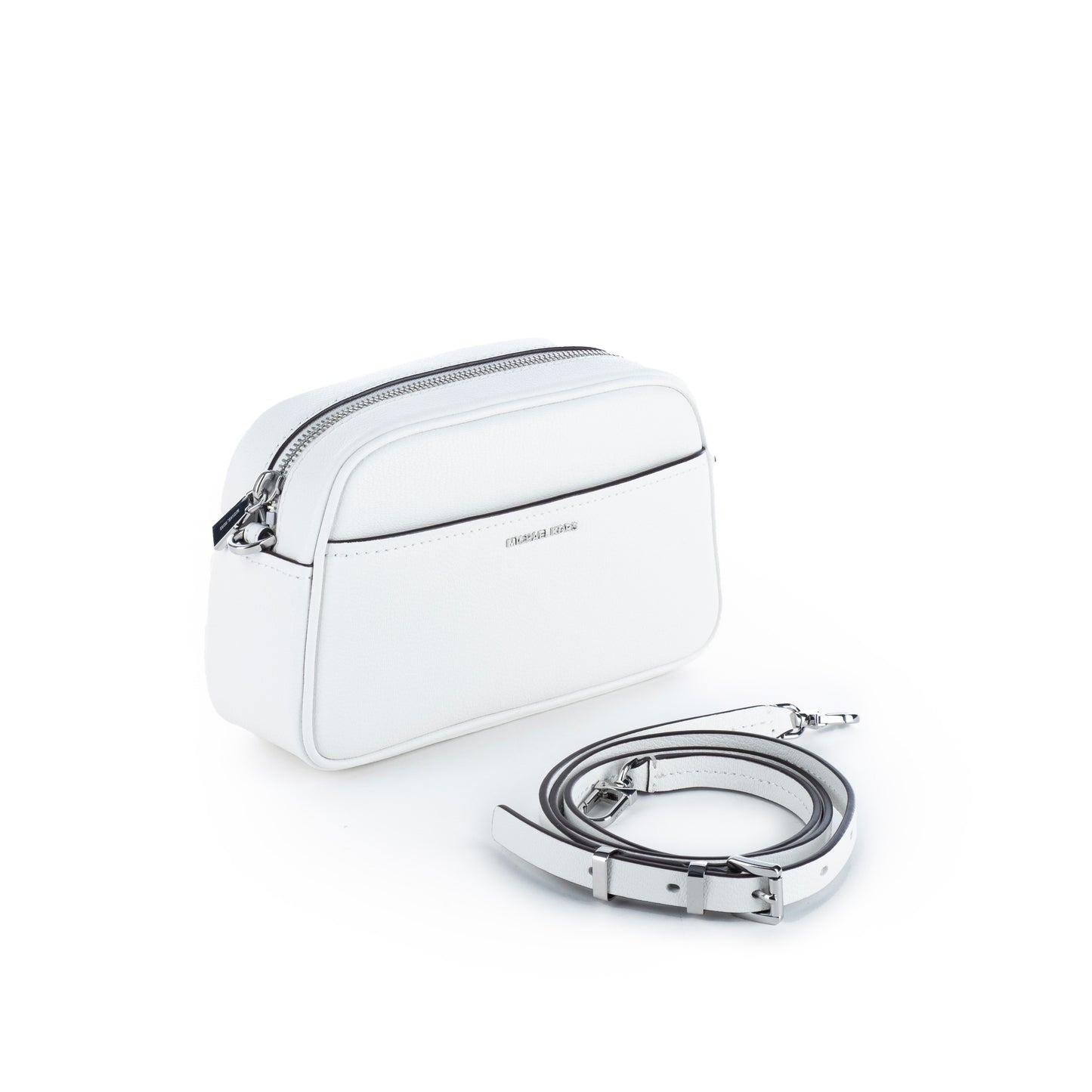 Bolsa Tiracolo Michael Kors Branca Optic com Detalhes Elegantes