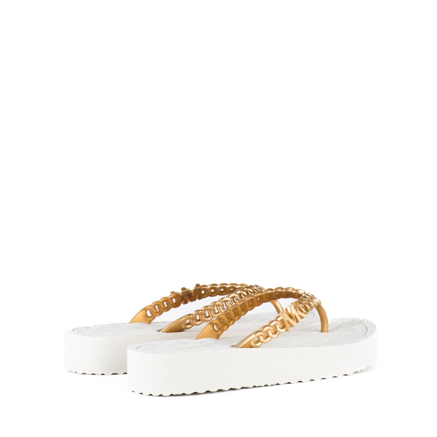 Chinelos Mulher Michael Kors Branco com Dourado