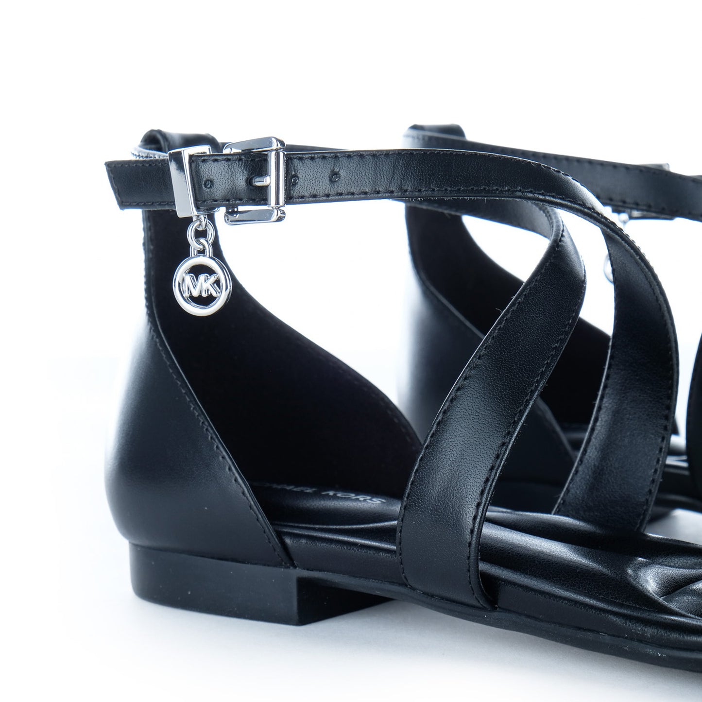 Sandálias Mulher Michael Kors Pretas com Tiras Cruzadas e Fivela