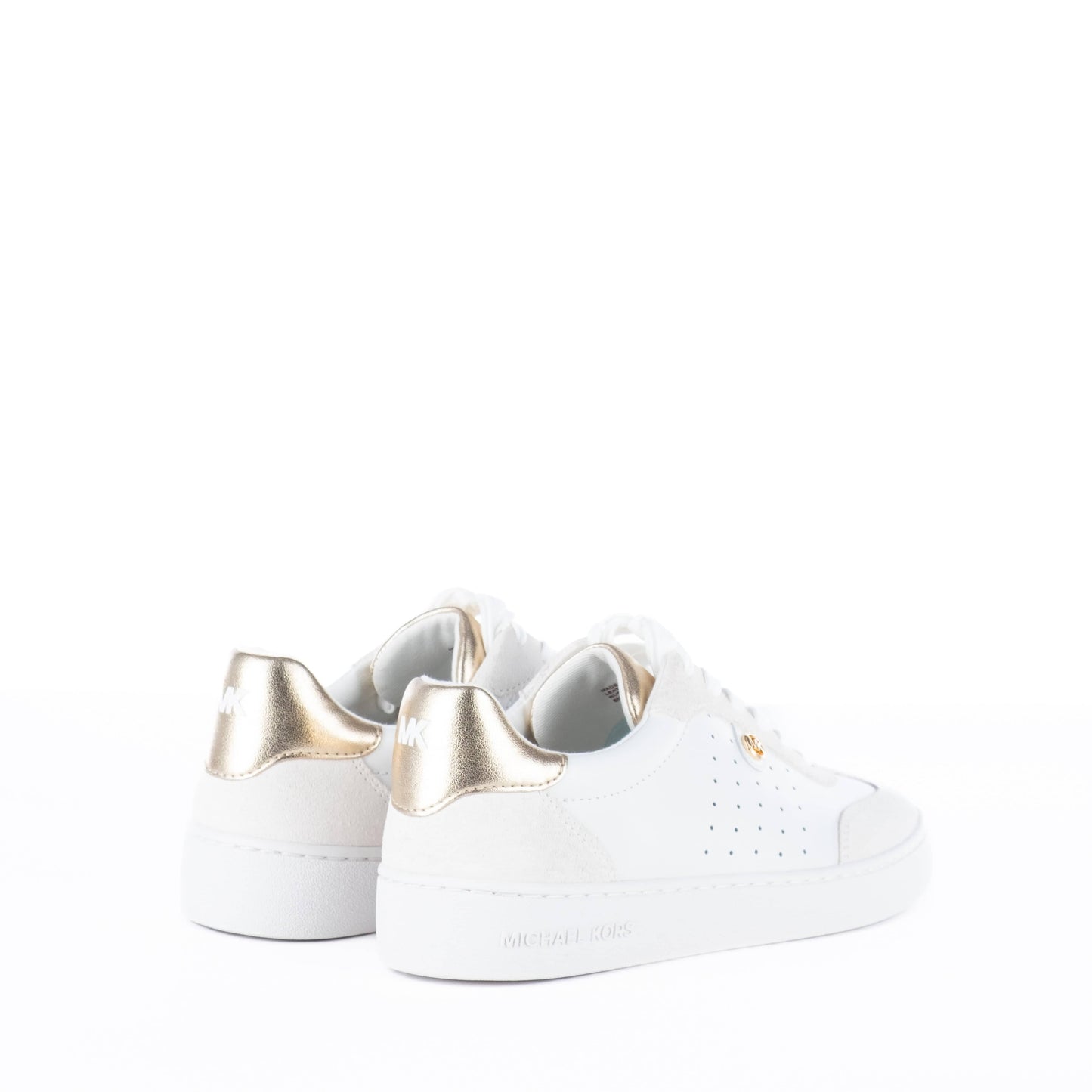 Ténis Femininos Michael Kors Branco Dourado com Detalhes Elegantes